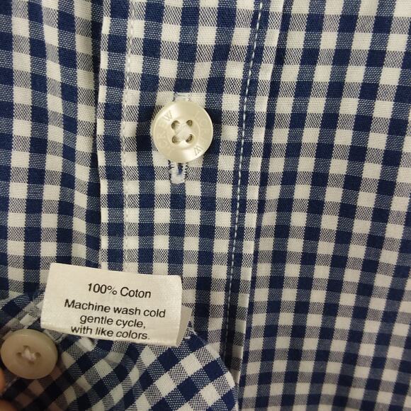 J. Crew Button Down Classic Shirt Men's XL‎ Blue & White Gingham Check Gorpcore - Picture 6 of 12